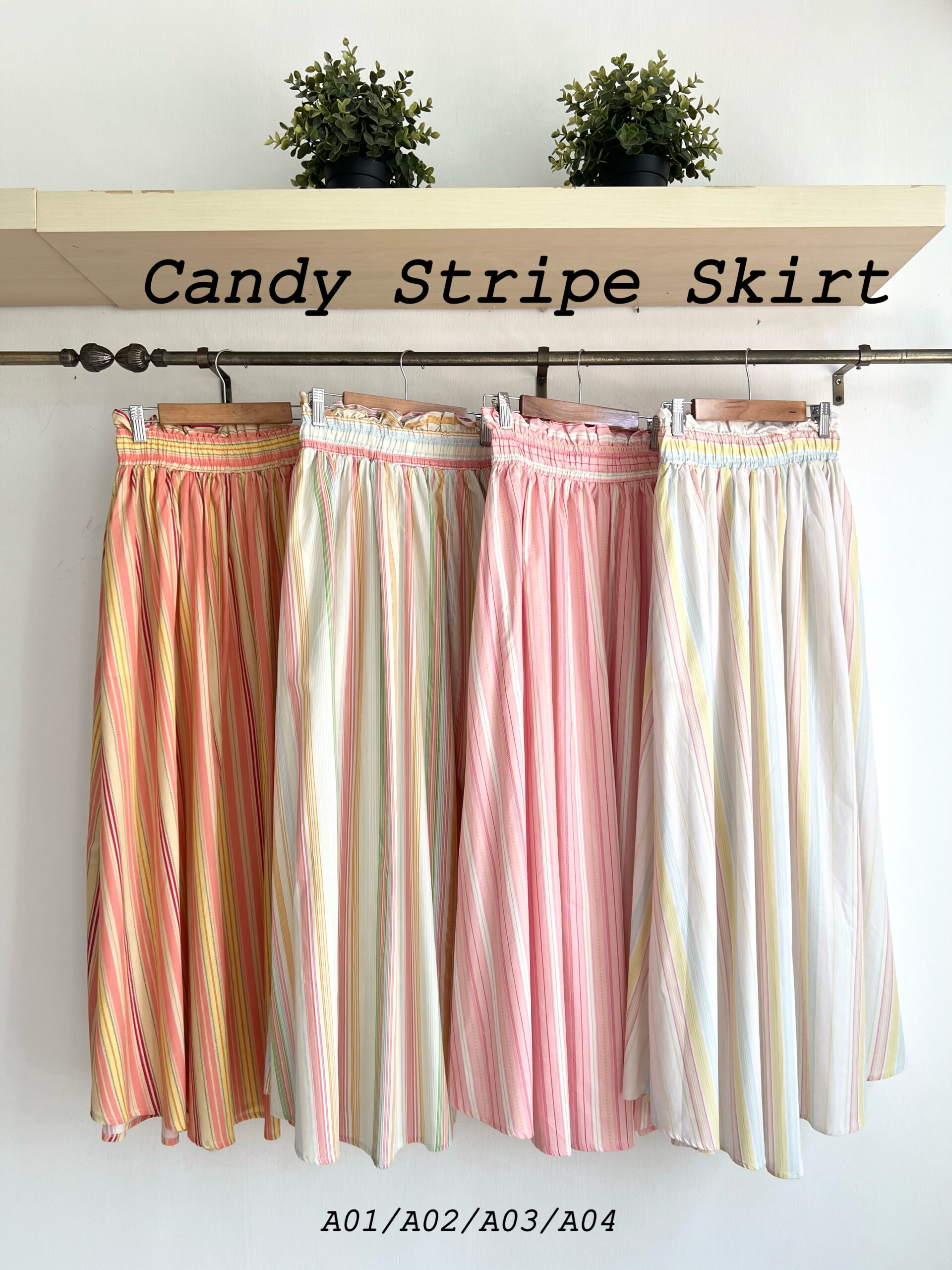 Deluna Polkadot / Candy Stripe Skirt - Image 2