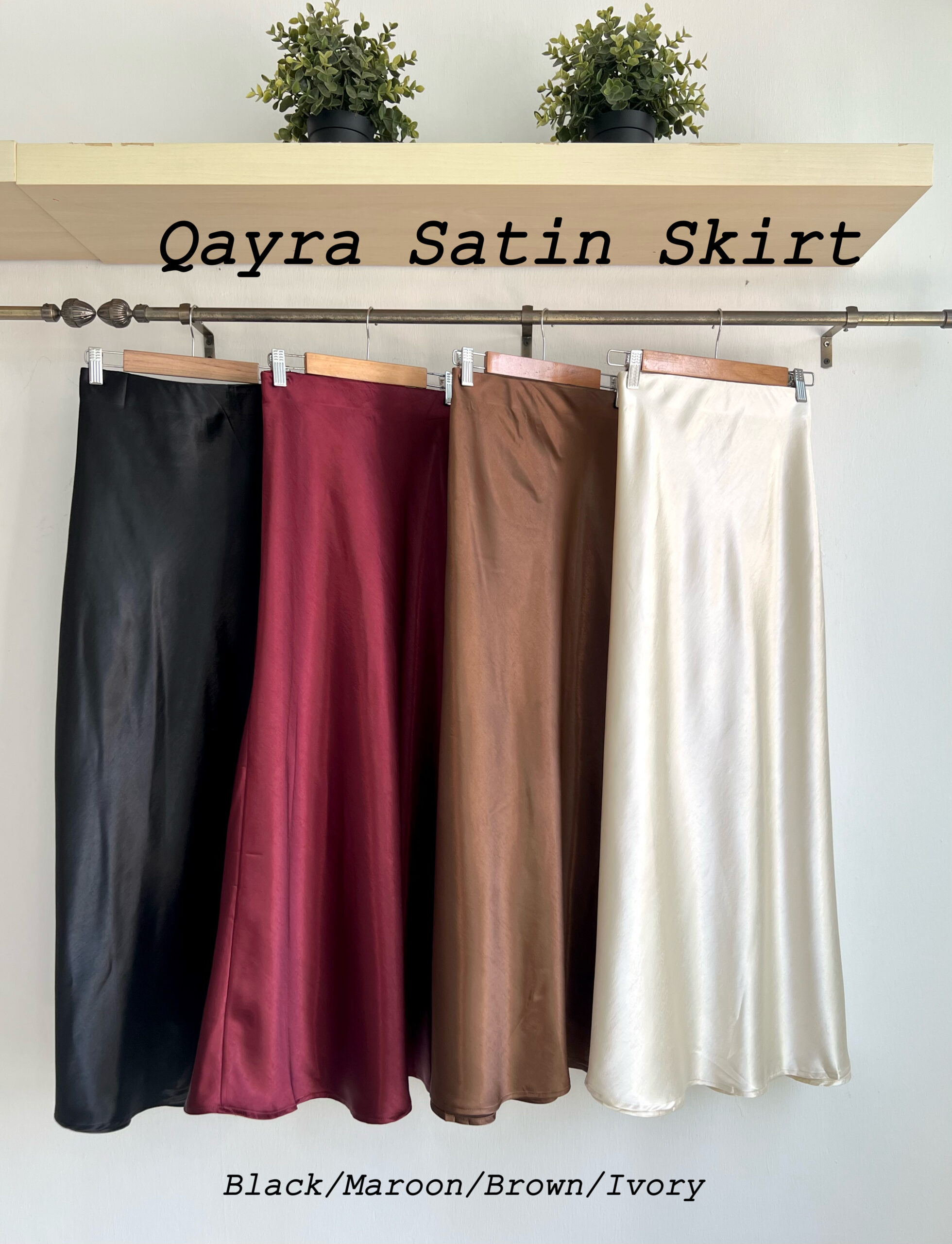 Qayraa Satin Skirt
